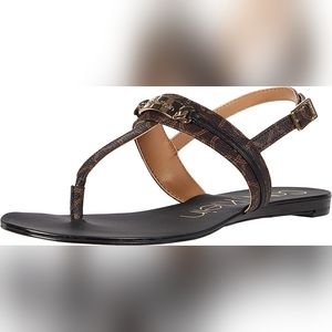 Calvin Klein Soley Black and Brown Sandals